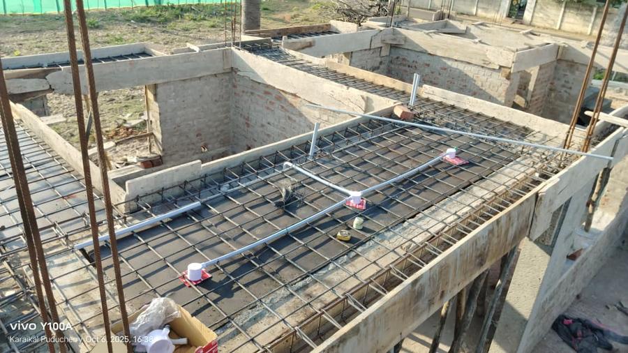 RCC Slab Reinforcement – Building Construction Karaikal by KTR Builders