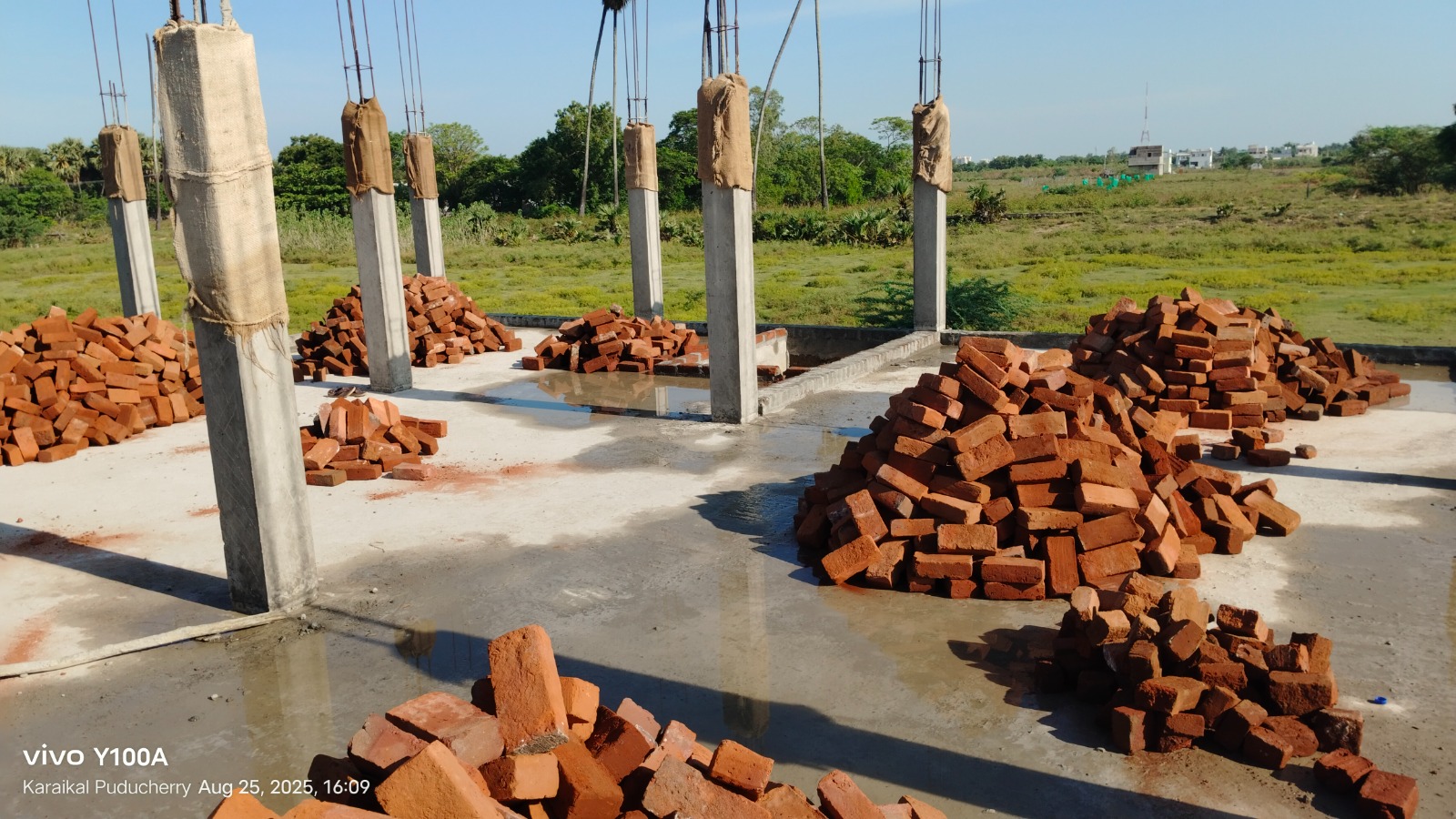 Concrete Columns Ready – Best Builders Karaikal – KTR Builders