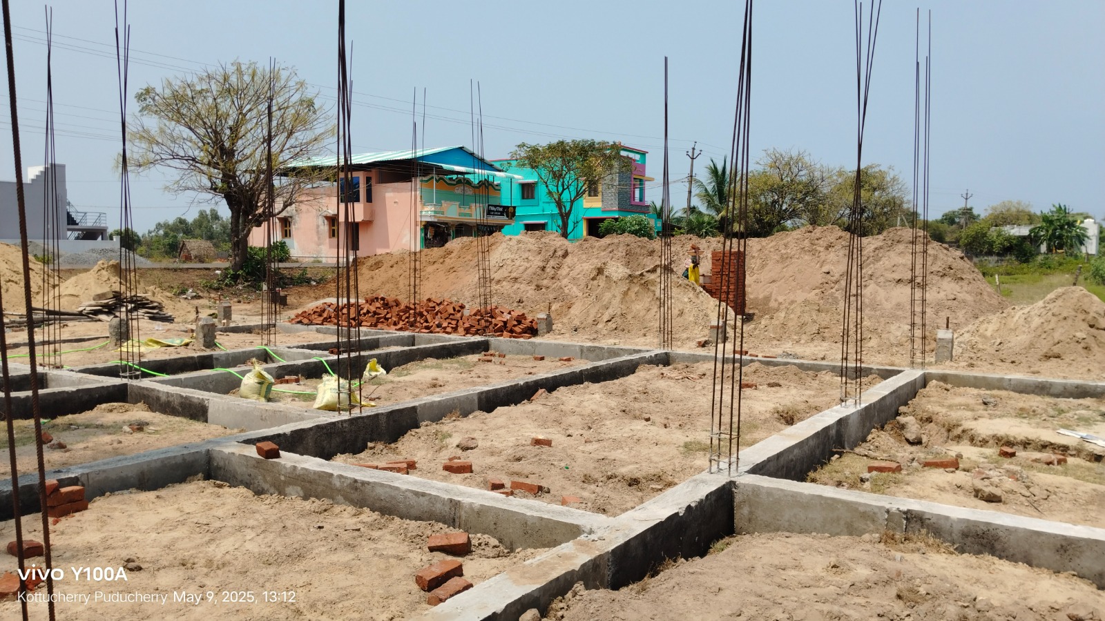Foundation Grid & Rebar – House Construction Karaikal – KTR Builders