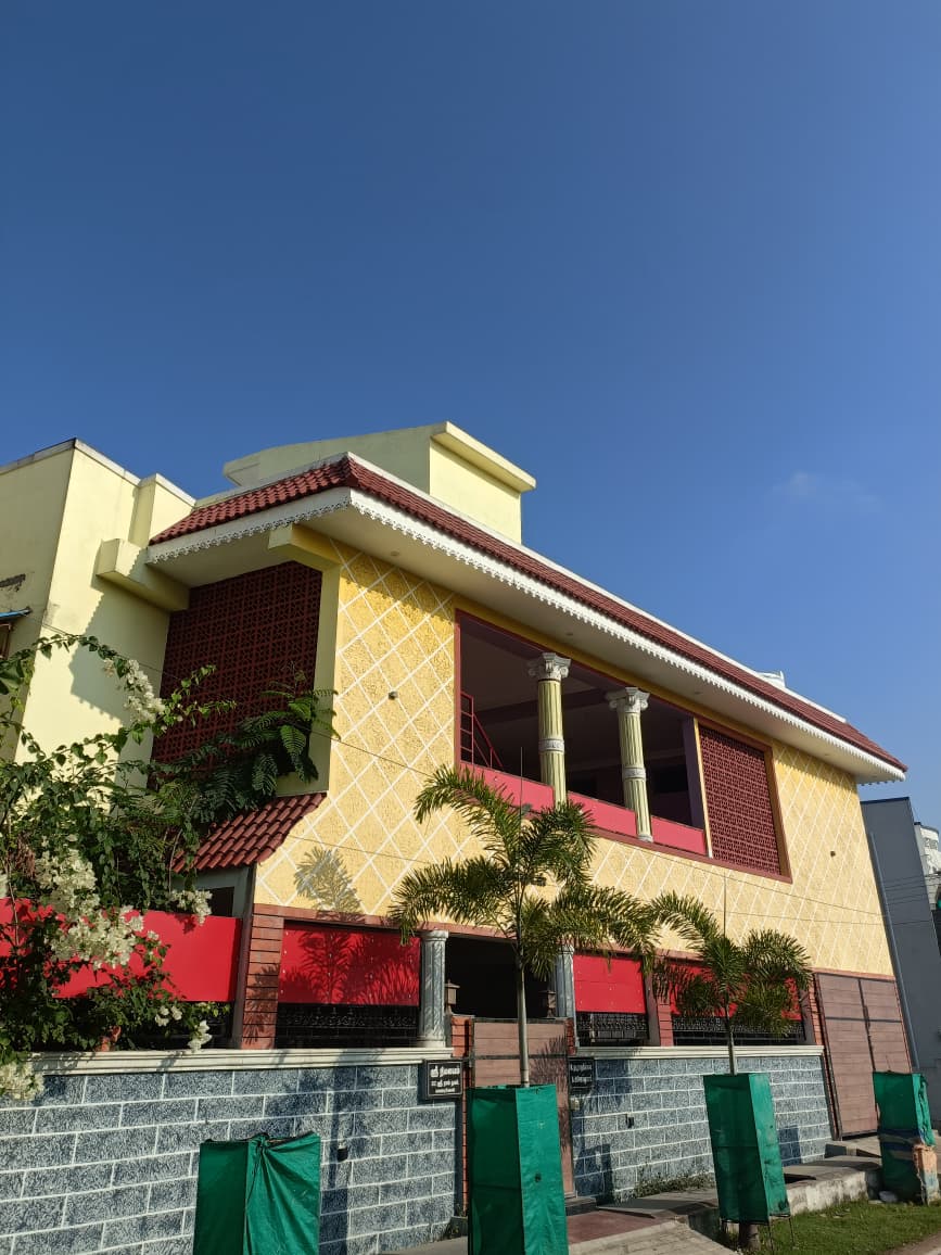 Completed House Exterior Front View – Best Builders Karaikal – KTR Builders